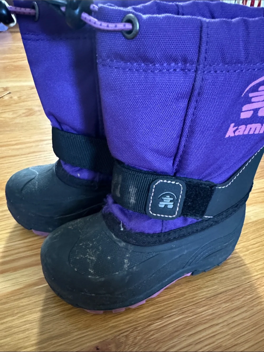 Kamik Purple and Pink Kids Snow Boots